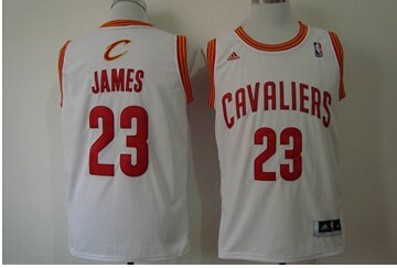 Cleveland Cavaliers Revolution 30 #23 LeBron James White Stitched NBA Jersey