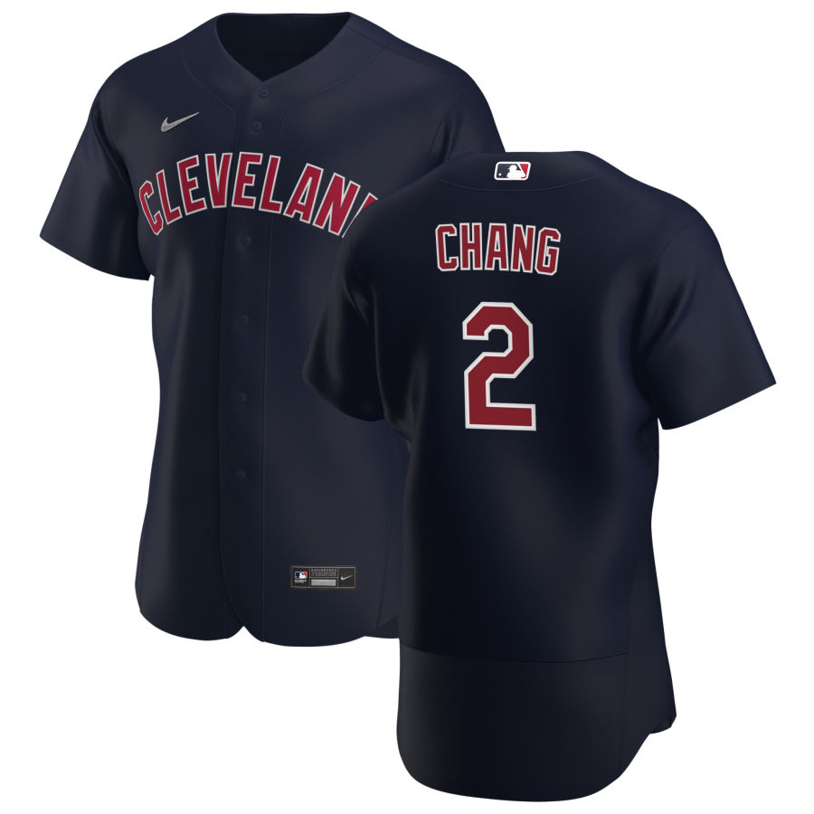Cleveland Indians #2 Yu Chang Men's Nike Navy Alternate 2020 Authentic Player MLB Jersey Cleveland Indians #2 Yu Chang Men's Nike Navy Alternate 2020 Authentic Player MLB Jersey