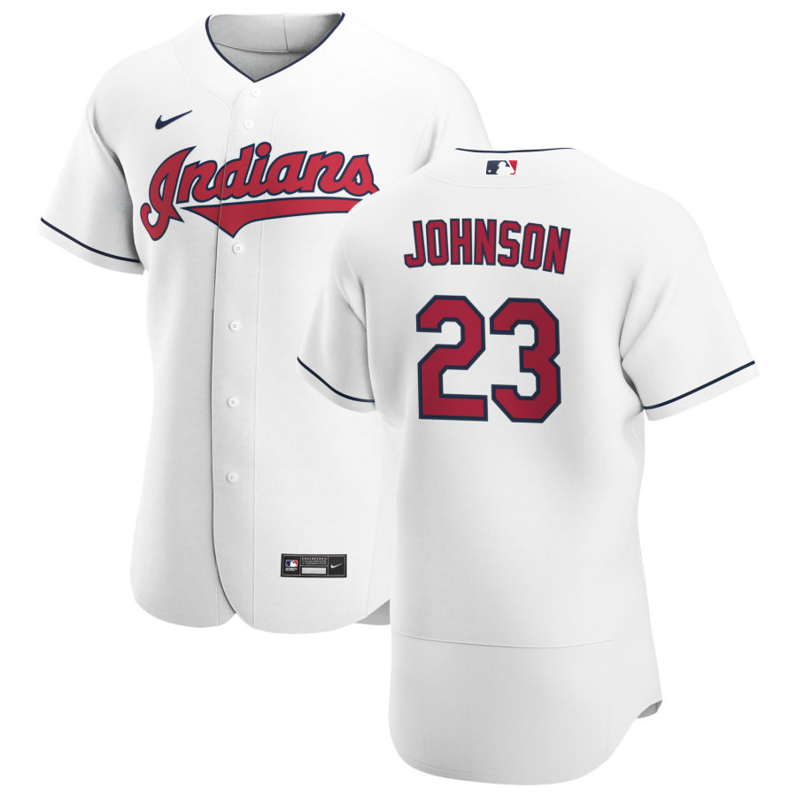 Cleveland Indians #23 Daniel Johnson Men's Nike White Home 2020 Authentic Team MLB Jersey Cleveland Indians #23 Daniel Johnson Men's Nike White Home 2020 Authentic Team MLB Jersey