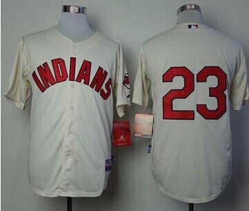 Cleveland Indians #23 Michael Brantley Cream Alternate 2 Cool Base Stitched Baseball Jersey