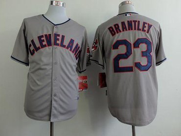 Cleveland Indians #23 Michael Brantley Grey Cool Base Jersey