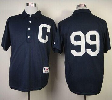 Cleveland Indians #99 Ricky Vaughn Navy Blue 1902 Turn Back The Clock Stitched Baseball Jersey