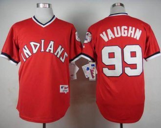 Cleveland Indians #99 Ricky Vaughn Red 1974 Turn Back The Clock Stitched Baseball jersey