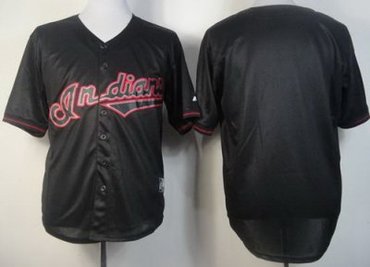 Cleveland Indians Blank Black Fashion MLB Jerseys