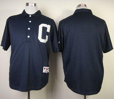 Cleveland Indians Blank Navy Blue 1902 Turn Back The Clock Stitched Baseball Jersey