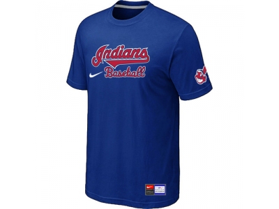Cleveland Indians Blue NEW Short Sleeve Practice T-Shirt
