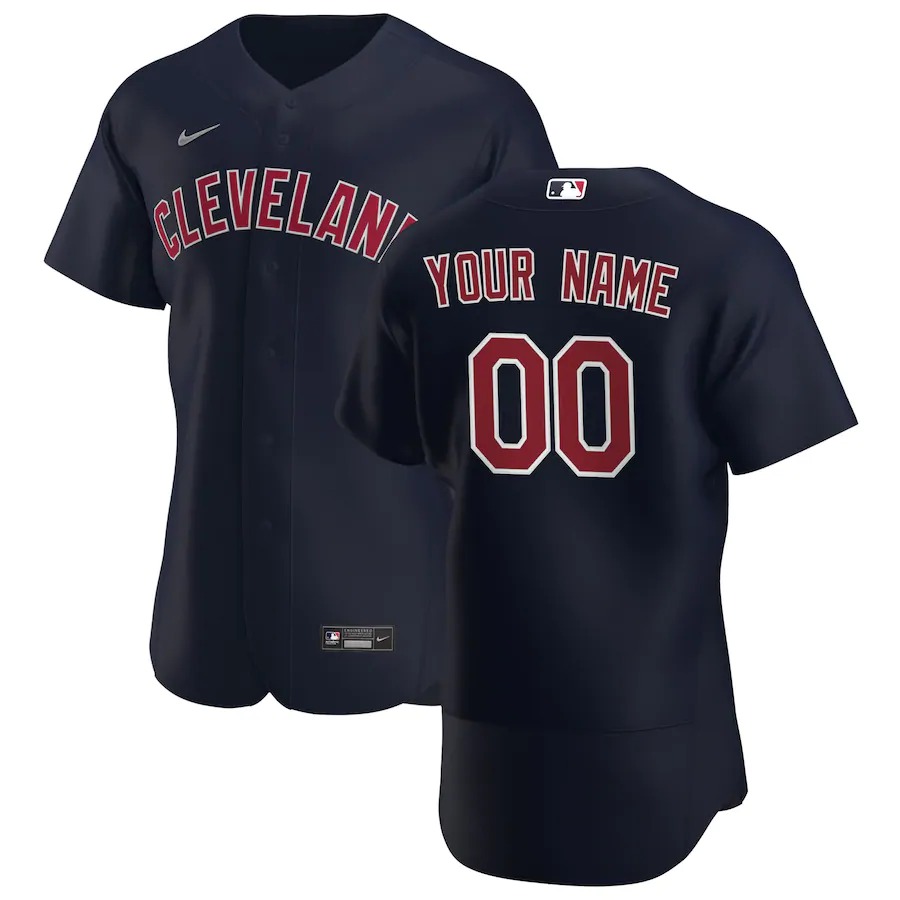 Cleveland Indians Custom Men's Nike Navy Alternate 2020 Authentic Player MLB Jersey Cleveland Indians Custom Men's Nike Navy Alternate 2020 Authentic Player MLB Jersey