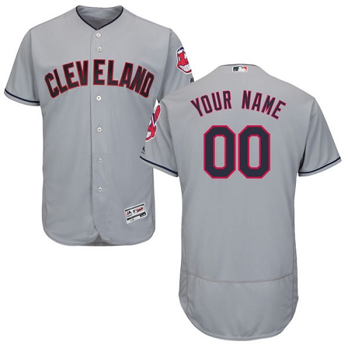Cleveland Indians Gray Men's Customized Flexbase Jersey Cleveland Indians Gray Men's Customized Flexbase Jersey