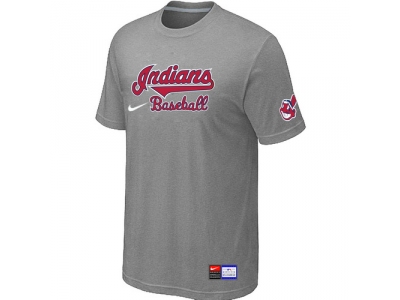 Cleveland Indians L.Grey NEW Short Sleeve Practice T-Shirt