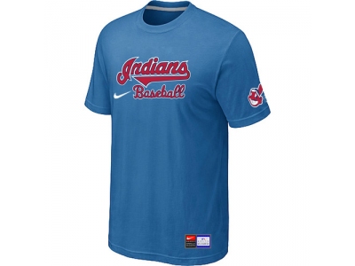 Cleveland Indians light Blue NEW Short Sleeve Practice T-Shirt