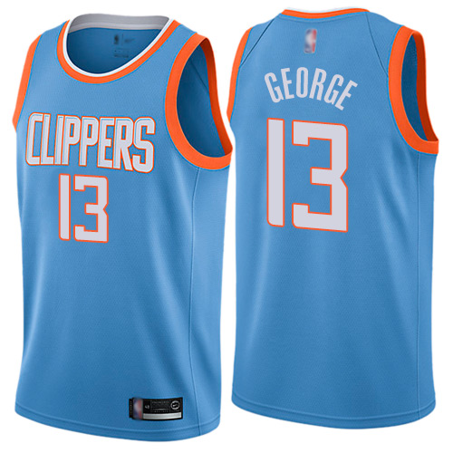 Clippers #13 Paul George Blue Basketball Swingman City Edition Jersey Clippers #13 Paul George Blue Basketball Swingman City Edition Jersey