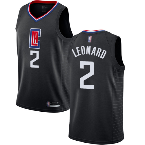Clippers #2 Kawhi Leonard Black Basketball Swingman Statement Edition Jersey Clippers #2 Kawhi Leonard Black Basketball Swingman Statement Edition Jersey