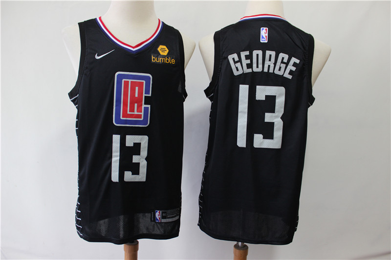 Clippers 13 Paul George Black Nike Swingman Jersey Clippers 13 Paul George Black Nike Swingman Jersey