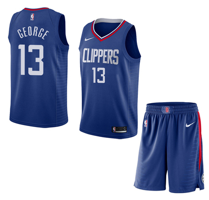 Clippers 13 Paul George Blue City Edition Nike Swingman Jersey(With Shorts) Clippers 13 Paul George Blue City Edition Nike Swingman Jersey(With Shorts)