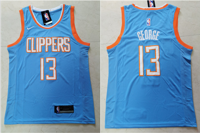 Clippers 13 Paul George Light Blue City Edition Nike Swingman Jersey Clippers 13 Paul George Light Blue City Edition Nike Swingman Jersey