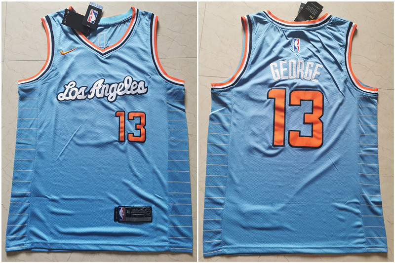 Clippers 13 Paul George Light Blue Nike Swingman Jersey Clippers 13 Paul George Light Blue Nike Swingman Jersey