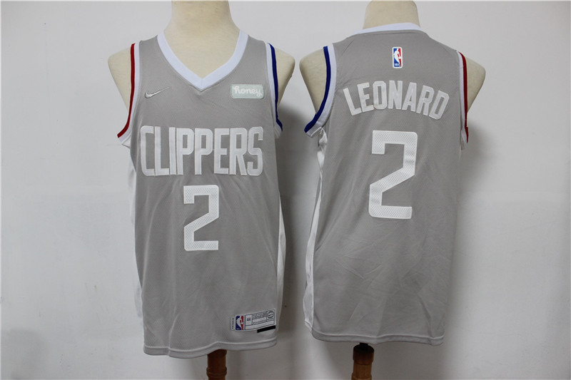 Clippers 2 Kawhi Leonard Gray 2021 Earned Edition Nike Swingman Jersey Clippers 2 Kawhi Leonard Gray 2021 Earned Edition Nike Swingman Jersey