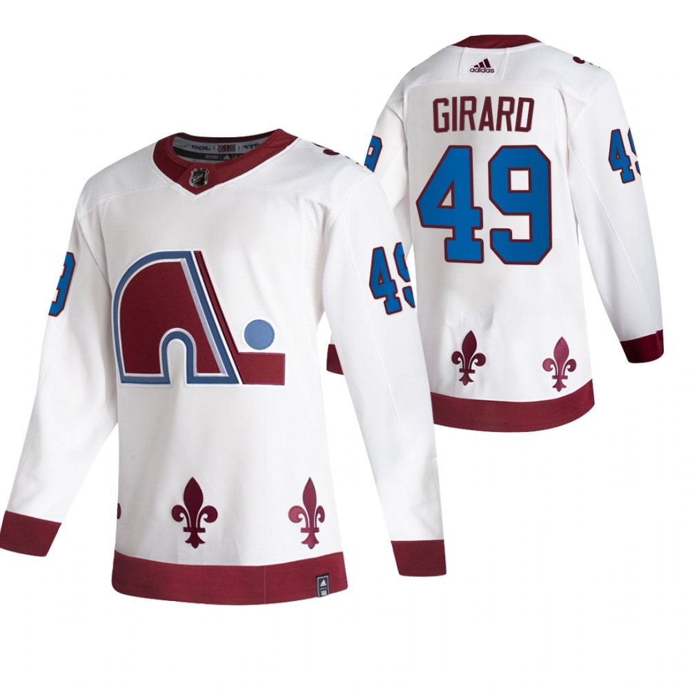 Colorado Avalanche #49 Samuel Girard White Men's Adidas 2020-21 Reverse Retro Alternate NHL Jersey Colorado Avalanche #49 Samuel Girard White Men's Adidas 2020-21 Reverse Retro Alternate NHL Jersey