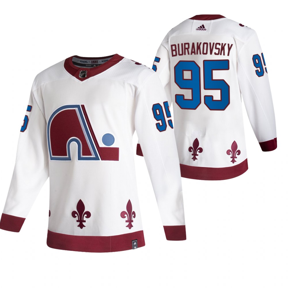 Colorado Avalanche #95 Andre Burakovsky White Men's Adidas 2020-21 Reverse Retro Alternate NHL Jersey Colorado Avalanche #95 Andre Burakovsky White Men's Adidas 2020-21 Reverse Retro Alternate NHL Jersey