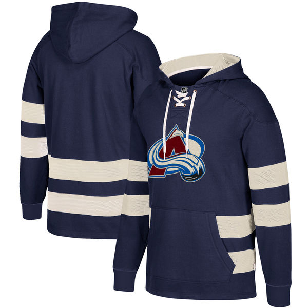 Colorado Avalanche Navy Men's Customized All Stitched Hooded Sweatshirt Colorado Avalanche Navy Men's Customized All Stitched Hooded Sweatshirt