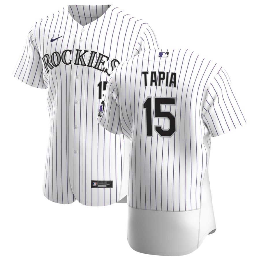 Colorado Rockies #15 Raimel Tapia Men's Nike White Home 2020 Authentic Player MLB Jersey Colorado Rockies #15 Raimel Tapia Men's Nike White Home 2020 Authentic Player MLB Jersey