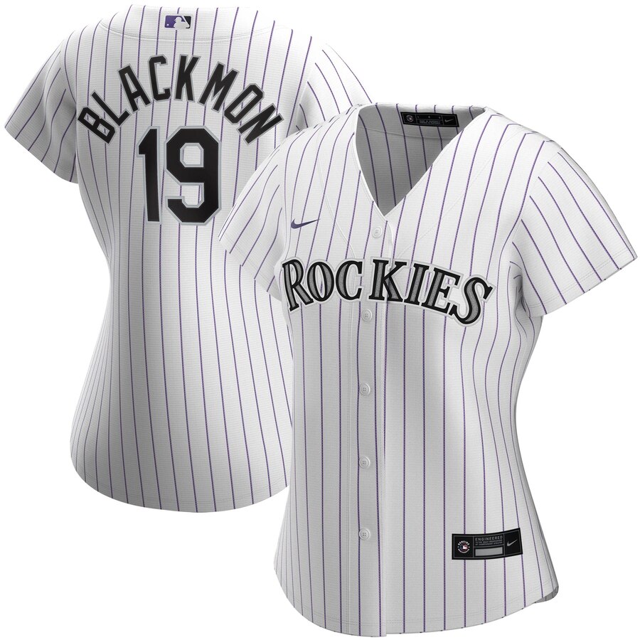Colorado Rockies #19 Charlie Blackmon Nike Women's Home 2020 MLB Player Jersey White Colorado Rockies #19 Charlie Blackmon Nike Women's Home 2020 MLB Player Jersey White