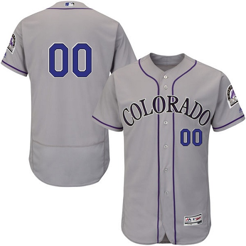 Colorado Rockies Gray Men's Flexbase Customized Jersey Colorado Rockies Gray Men's Flexbase Customized Jersey