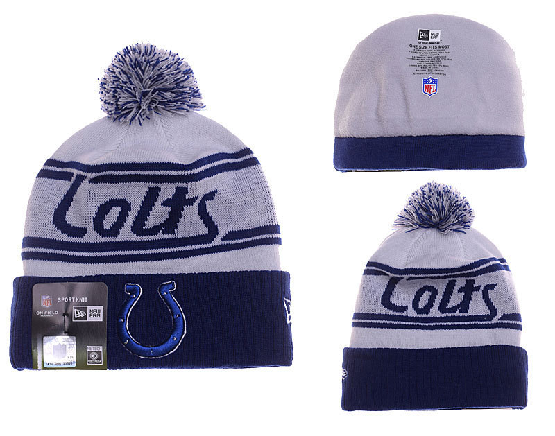 Colts Rero Royal White Pom Knit Hat YD