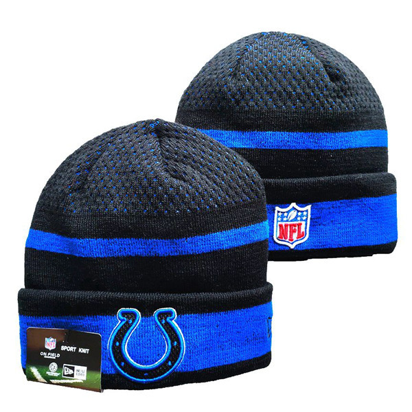 Colts Team Logo Black And Royal Knit Hat YD