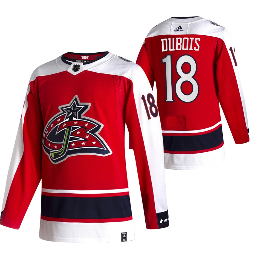 Columbus Blue Jackets #18 Pierre-Luc Dubois Red Men's Adidas 2020-21 Reverse Retro Alternate NHL Jersey Columbus Blue Jackets #18 Pierre-Luc Dubois Red Men's Adidas 2020-21 Reverse Retro Alternate NHL Jersey