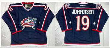 Columbus Blue Jackets #19 Ryan Johansen Navy Blue Home Stitched NHL Jersey
