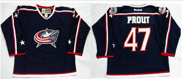 Columbus Blue Jackets #47 Dalton Prout Navy Blue Home Stitched NHL Jersey