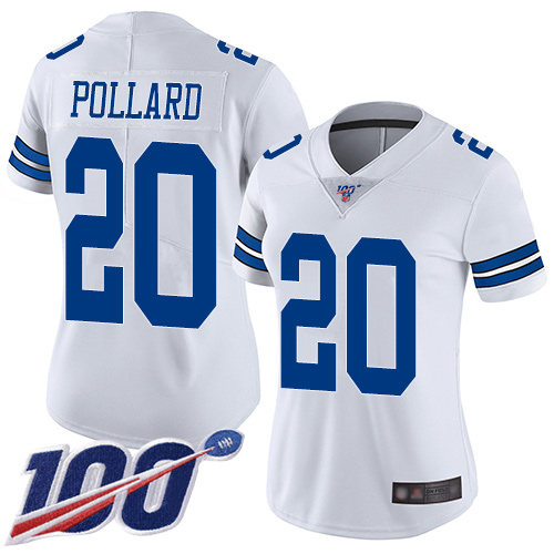 Cowboys #20 Tony Pollard White Women's Stitched Football 100th Season Vapor Limited Jersey Cowboys #20 Tony Pollard White Women's Stitched Football 100th Season Vapor Limited Jersey