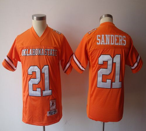 Cowboys #21 Barry Sanders Orange Throwback Stitched Youth NCAA Jersey Cowboys #21 Barry Sanders Orange Throwback Stitched Youth NCAA Jersey