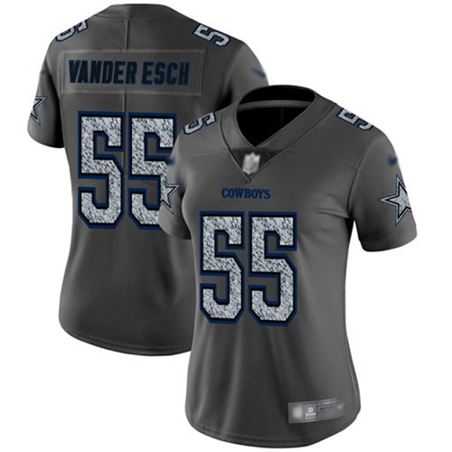 Cowboys #55 Leighton Vander Esch Gray Static Women's Stitched Football Vapor Untouchable Limited Jersey Cowboys #55 Leighton Vander Esch Gray Static Women's Stitched Football Vapor Untouchable Limited Jersey