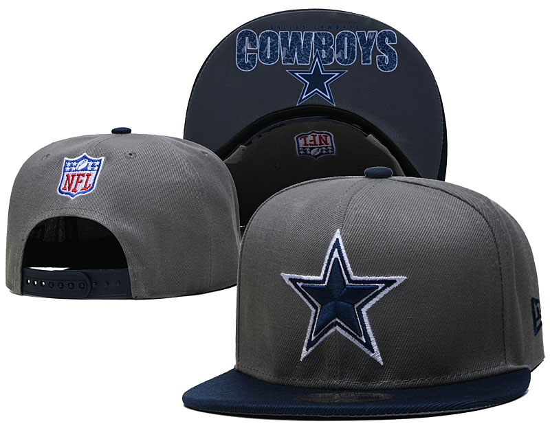 Cowboys Gray Snapback Hat  --TX