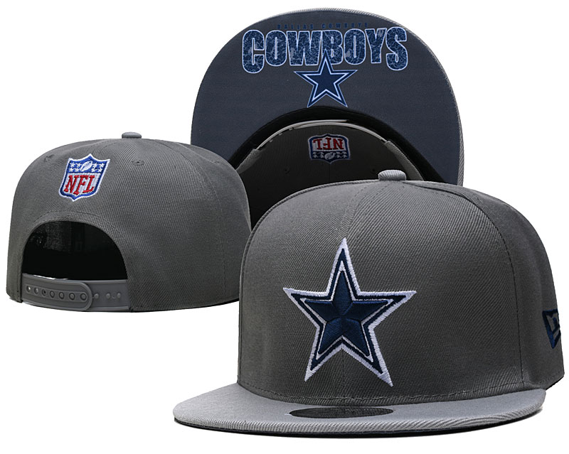 Cowboys Gray Snapback Hat --TX