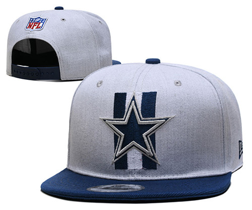 Cowboys Gray Snapback Hat --YD