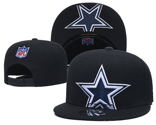 Cowboys Team Logo Black Adjustable Hat GS