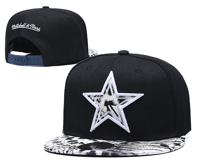 Cowboys Team Logo Black Adjustable Hat TX