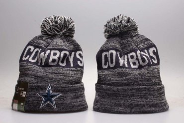 Cowboys Team Logo Dark Gray Knit Hat YP