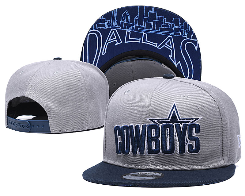 Cowboys Team Logo Gray Adjustable Hat 1 TX