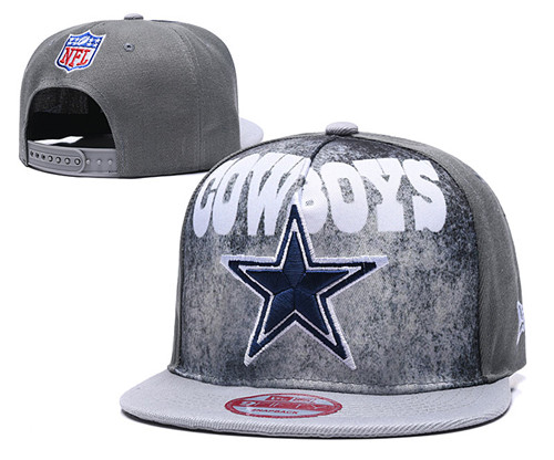 Cowboys Team Logo Gray Adjustable Hat TX