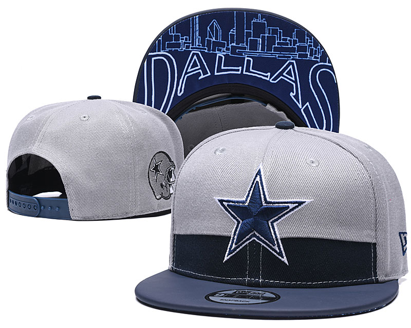 Cowboys Team Logo Gray Adjustable Hat TX
