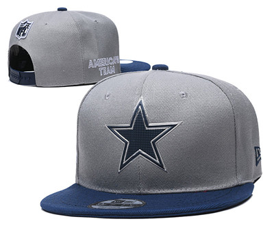 Cowboys Team Logo Gray Adjustable Hat YD