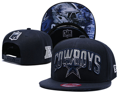 Cowboys Team Logo Navy Adjustable Hat TX