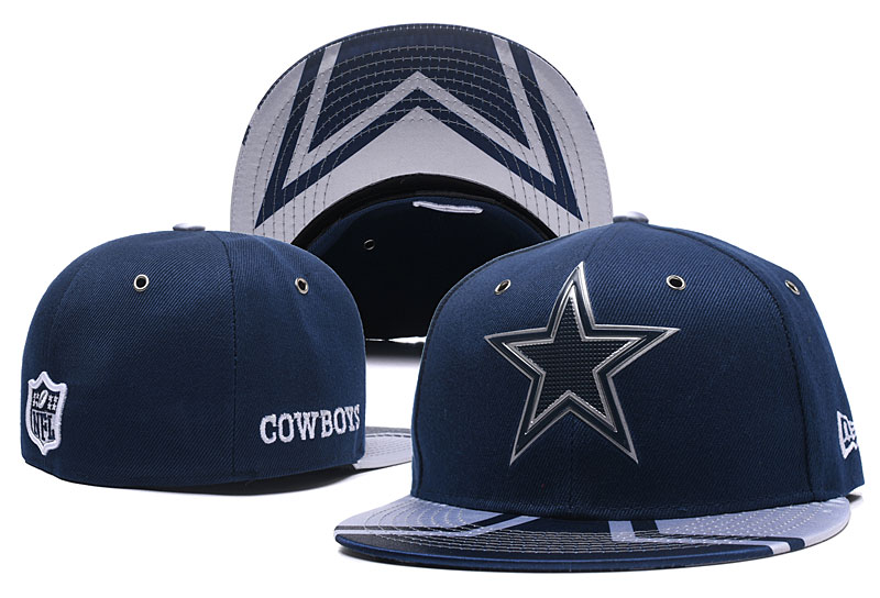Cowboys Team Logo Navy Fitted Hat LX