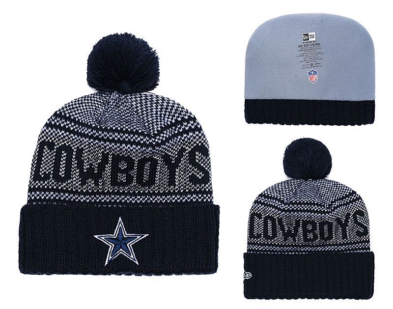 Cowboys Team Logo Navy Knit Hat YD