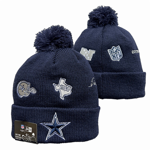 Cowboys Team Logo Pom Knit Hat YD