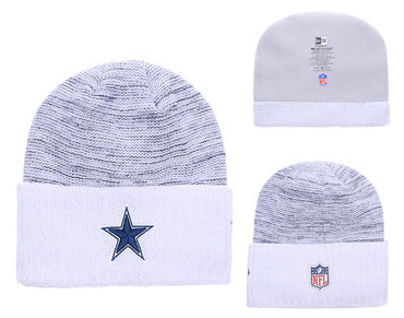 Cowboys Team Logo White Knit Hat YD